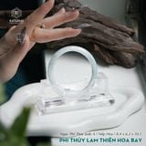  Vòng Khối Ngọc Phỉ Thúy Lam Thiên Hoa Bay Cao Cấp Bản Hẹ 8.4 x 6.2 x 50.1 (Không Kén Mệnh) 