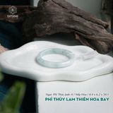  Vòng Khối Ngọc Phỉ Thúy Lam Thiên Hoa Bay Cao Cấp Bản Hẹ 8.4 x 6.2 x 50.1 (Không Kén Mệnh) 