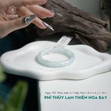  Vòng Khối Ngọc Phỉ Thúy Lam Thiên Hoa Bay Cao Cấp Bản Hẹ 8.4 x 6.2 x 50.1 (Không Kén Mệnh) 