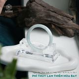  Vòng Khối Ngọc Phỉ Thúy Lam Thiên Hoa Bay Cao Cấp Bản Hẹ 8.4 x 6.2 x 50.1 (Không Kén Mệnh) 
