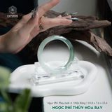  Vòng Khối Ngọc Phỉ Thúy Hoa Bay Cao Cấp Bản Hẹ 10.8 x 7.6 x 55.6 (Không Kén Mệnh) 