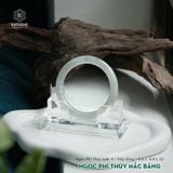  Vòng Khối Ngọc Phỉ Thúy Hắc Băng Bản Đũa 8.6 x 8.8 x 54 (Không Kén Mệnh) 