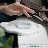  Vòng Khối Ngọc Phỉ Thúy Lam Thiên Hoa Bay Cao Cấp Bản Oval 12.5x 6 x 48.3 x 54.1 (Không Kén Mệnh) 