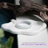  Vòng Khối Ngọc Phỉ Thúy Jade A Tím Tử La Lan - Xuân Đới Tài Cao Cấp Bản Hẹ 12.7 x 7.3 x 53.9 (Không Kén Mệnh) 