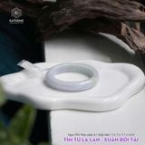  Vòng Khối Ngọc Phỉ Thúy Jade A Tím Tử La Lan - Xuân Đới Tài Cao Cấp Bản Hẹ 11..7 x 7.7 x 53.8 (Không Kén Mệnh) 