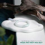  Vòng Khối Ngọc Phỉ Thúy Hoa Bay Cao Cấp Bản Hẹ 9.5 x 8.3 x 54.2 (Không Kén Mệnh) 