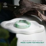  Vòng Khối Ngọc Phỉ Thúy Xanh Táo Hoa Bay Cao Cấp Bản Hẹ 12 x 8 x 54.6 (Không Kén Mệnh) 