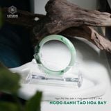  Vòng Khối Ngọc Phỉ Thúy Xanh Táo Hoa Bay Cao Cấp Bản Hẹ 12 x 8 x 54.6 (Không Kén Mệnh) 
