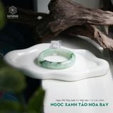  Vòng Khối Ngọc Phỉ Thúy Xanh Táo Hoa Bay Cao Cấp Bản Hẹ 12 x 8 x 54.6 (Không Kén Mệnh) 