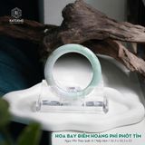  Vòng Khối Ngọc Phỉ Thúy Hoa Bay Điểm Hoàng Phỉ Phớt Tím Cao Cấp Bản Đũa 10.3 x 10.3 x 53 (Không Kén Mệnh) 