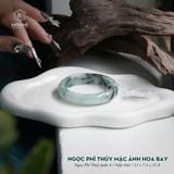  Vòng Khối Ngọc Phỉ Thúy Mặc Ảnh Hoa Bay Cao Cấp Bản Hẹ 12 x 7.5 x 51.8 (Không Kén Mệnh) 