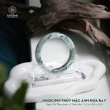  Vòng Khối Ngọc Phỉ Thúy Mặc Ảnh Hoa Bay Cao Cấp Bản Hẹ 12.5 x 8.5 x 52.9 (Không Kén Mệnh) 