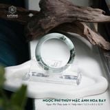  Vòng Khối Ngọc Phỉ Thúy Mặc Ảnh Hoa Bay Cao Cấp Bản Hẹ 12.5 x 8.5 x 52.9 (Không Kén Mệnh) 
