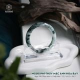  Vòng Khối Ngọc Phỉ Thúy Mặc Ảnh Hoa Bay Cao Cấp Bản Hẹ 12.2 x 8.2 x 56.5 (Không Kén Mệnh) 