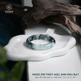  Vòng Khối Ngọc Phỉ Thúy Mặc Ảnh Hoa Bay Cao Cấp Bản Hẹ 12.2 x 8.2 x 56.5 (Không Kén Mệnh) 