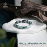  Vòng Khối Ngọc Phỉ Thúy Mặc Ảnh Hoa Bay Cao Cấp Bản Hẹ 11.2 x 8.2 x 61.2 (Không Kén Mệnh) 