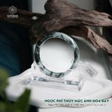 Vòng Khối Ngọc Phỉ Thúy Mặc Ảnh Hoa Bay Cao Cấp Bản Hẹ 11.2 x 8.2 x 61.2 (Không Kén Mệnh) 