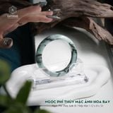  Vòng Khối Ngọc Phỉ Thúy Mặc Ảnh Hoa Bay Type B Bản Hẹ 12 x 8 x 53 (Không Kén Mệnh) 