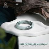  Vòng Khối Ngọc Phỉ Thúy Mặc Ảnh Hoa Bay Type B Bản Hẹ 12 x 8 x 53 (Không Kén Mệnh) 
