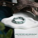  Vòng Khối Ngọc Phỉ Thúy Mặc Ảnh Hoa Bay Type B Bản Hẹ 12 x 8 x 53 (Không Kén Mệnh) 