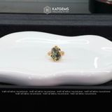  Nhẫn Tỳ Hưu Đại Cát Đá Thạch Anh Tóc Xanh Thiên Nhiên Vàng Trang Sức (Mộc, Hỏa) - Thiết Kế Độc Quyền 