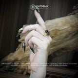  Nhẫn Tỳ Hưu Đại Cát Đá Thạch Anh Tóc Đen Thiên Nhiên Vàng Trang Sức (Thủy, Mộc) - Thiết Kế Độc Quyền 