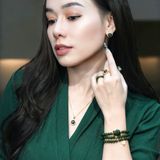  Mặt Dầy Chuyền Vạn Phúc Đồng Tâm Ngọc Bích Canada (Không Kén Mệnh) 