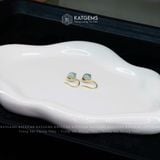  Khuyên Tai Kim Tâm Như Ý Vàng Trang Sức Ngọc Phỉ Thúy Hoa Bay (Không Kén Mệnh) 