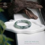  Vòng Khối Ngọc Phỉ Thúy Jade A Băng Lục Phiêu Hoa Cao Cấp Bản Hẹ 12.5 x 8.3 x 61 (Không Kén Mệnh) 