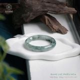  Vòng Khối Ngọc Phỉ Thúy Jade A Băng Lục Phiêu Hoa Cao Cấp Bản Hẹ 12.5 x 8.3 x 61 (Không Kén Mệnh) 