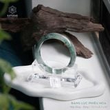  Vòng Khối Ngọc Phỉ Thúy Jade A Băng Lục Phiêu Hoa Cao Cấp Bản Hẹ 12.5 x 8.3 x 61 (Không Kén Mệnh) 