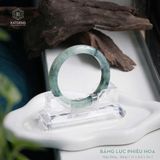  Vòng Khối Ngọc Phỉ Thúy Jade A Băng Lục Phiêu Hoa Cao Cấp Bản Hẹ 12 x 8.6 x 56.3 (Không Kén Mệnh) 