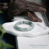  Vòng Khối Ngọc Phỉ Thúy Jade A Băng Lục Phiêu Hoa Cao Cấp Bản Hẹ 12.5 x 8.6 x 60.9 (Không Kén Mệnh) 2526386 