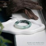  Vòng Khối Ngọc Phỉ Thúy Jade A Băng Lục Phiêu Hoa Cao Cấp Bản Hẹ 12.8 x 8.5 x 54.3 (Không Kén Mệnh) 