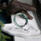  Vòng Khối Ngọc Phỉ Thúy Jade A Băng Lục Phiêu Hoa Cao Cấp Bản Hẹ 12.8 x 8.5 x 54.3 (Không Kén Mệnh) 