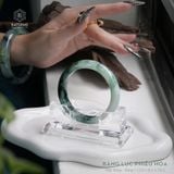  Vòng Khối Ngọc Phỉ Thúy Jade A Băng Lục Phiêu Hoa Cao Cấp Bản Hẹ 12.8 x 8.5 x 54.3 (Không Kén Mệnh) 