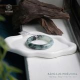  Vòng Khối Ngọc Phỉ Thúy Jade A Băng Lục Phiêu Hoa Cao Cấp Bản Hẹ 11.8 x 9.3 x 52.5 (Không Kén Mệnh) 