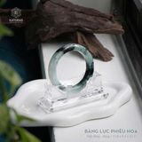  Vòng Khối Ngọc Phỉ Thúy Jade A Băng Lục Phiêu Hoa Cao Cấp Bản Hẹ 11.8 x 9.3 x 52.5 (Không Kén Mệnh) 