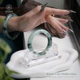  Vòng Khối Ngọc Phỉ Thúy Jade A Băng Lục Phiêu Hoa Cao Cấp Bản Hẹ 12.8 x 8 x 49.5 (Không Kén Mệnh) 