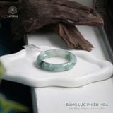  Vòng Khối Ngọc Phỉ Thúy Jade A Băng Lục Phiêu Hoa Cao Cấp Bản Hẹ 12.8 x 8 x 49.5 (Không Kén Mệnh) 