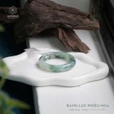  Vòng Khối Ngọc Phỉ Thúy Jade A Băng Lục Phiêu Hoa Cao Cấp Bản Hẹ 12.8 x 8 x 49.5 (Không Kén Mệnh) 