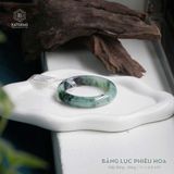  Vòng Khối Ngọc Phỉ Thúy Jade A Băng Lục Phiêu Hoa Cao Cấp Bản Hẹ 11 x 6.8 x 50 (Không Kén Mệnh) 