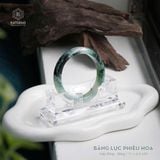  Vòng Khối Ngọc Phỉ Thúy Jade A Băng Lục Phiêu Hoa Cao Cấp Bản Hẹ 11 x 6.8 x 50 (Không Kén Mệnh) 
