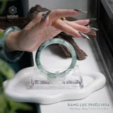  Vòng Khối Ngọc Phỉ Thúy Jade A Băng Lục Phiêu Hoa Cao Cấp Bản Hẹ 11.9 x 8.3 x 56.6 (Không Kén Mệnh) 