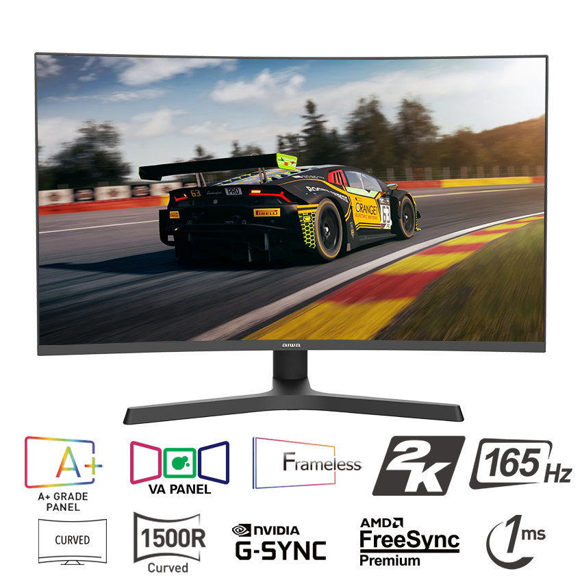  Màn hình AIWA MZ270G-Y 27inch 165Hz VA 2K 1ms 