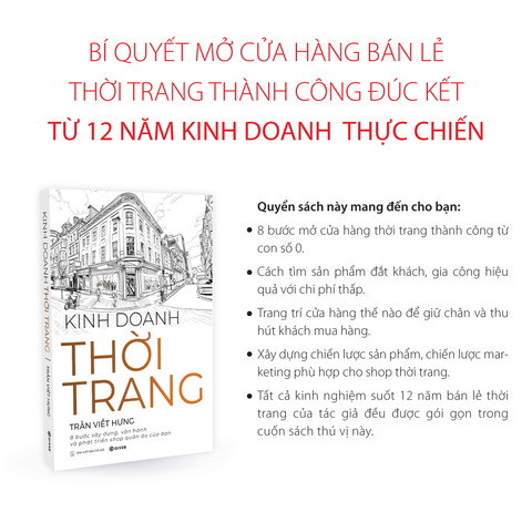  Sách Kinh Doanh Thời Trang - 8 Bước Xây Dựng, Vận Hành Và Phát Triển Shop Quần Áo Của Bạn 