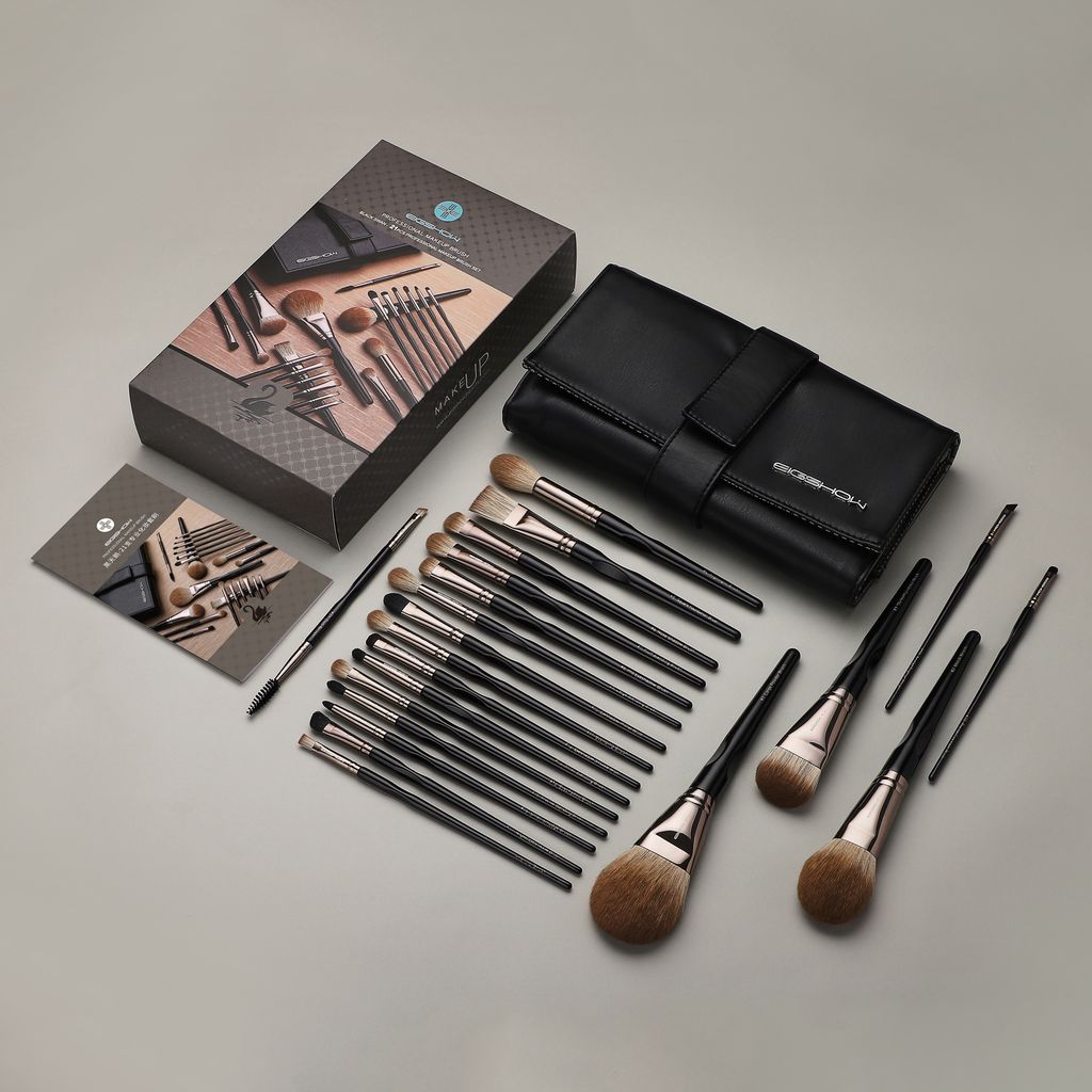 Bộ cọ trang điểm Eigshow black swan 21 pcs professional makeup brush set