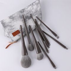 Bộ cọ trang điểm Energy pottery color makeup brush set 10 pcs grey