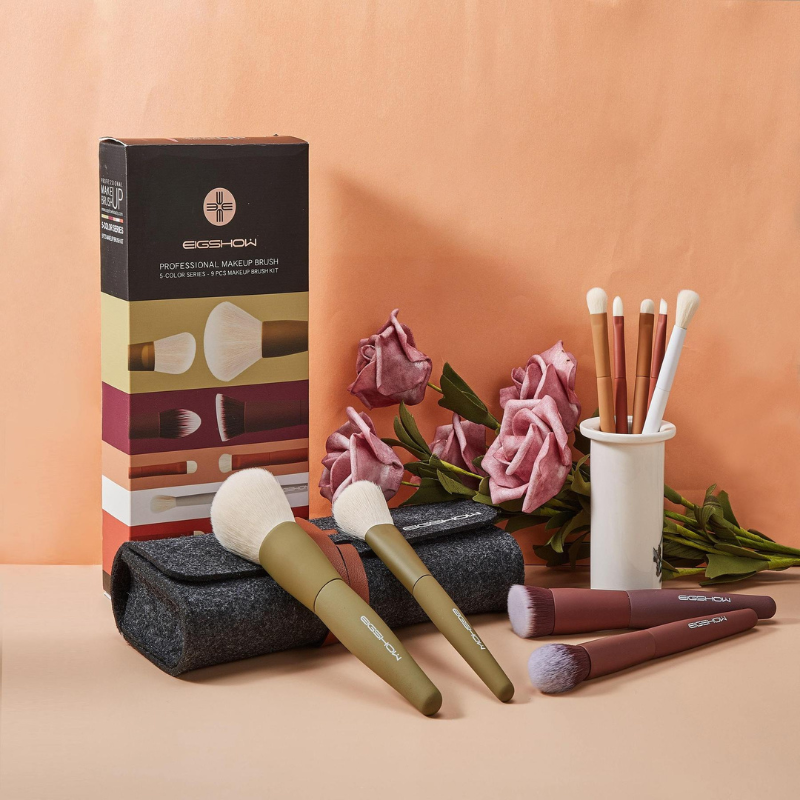Bộ cộ trang điểm Eigshow colourful series 9 pieces makeup brush kit