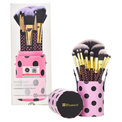 Bộ cọ trang điểm Bh Cosmetics 11pcs pink a dot brush set